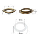 40mm Large Brass Eyelets with Washers - (Pack of 10)